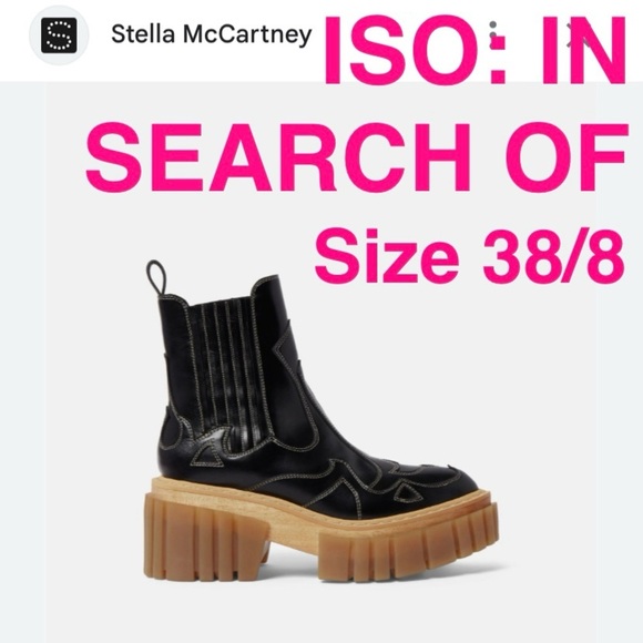 ISO IN SEARCH OF: Stella McCartney EMILIE Platform Ankle Boots - Picture 1 of 4
